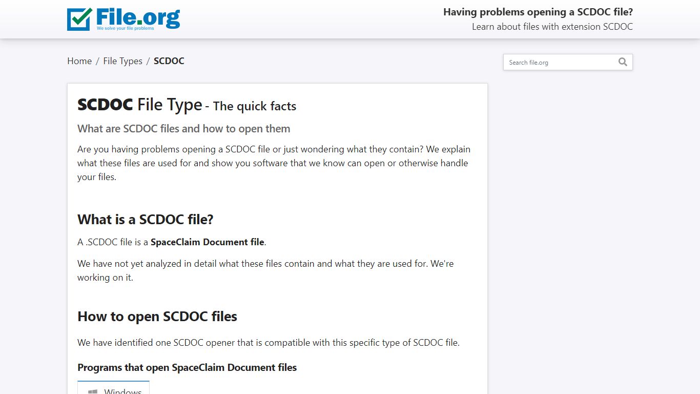 SCDOC File - What is it and how do I open it?